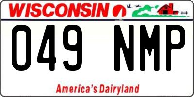 WI license plate 049NMP