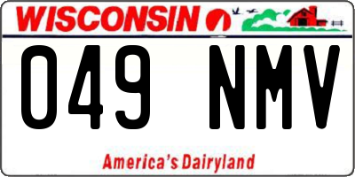 WI license plate 049NMV