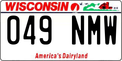 WI license plate 049NMW