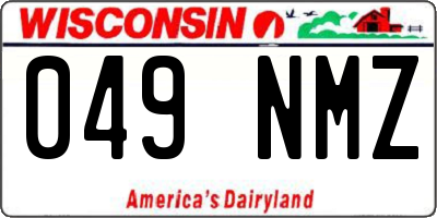 WI license plate 049NMZ