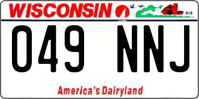 WI license plate 049NNJ