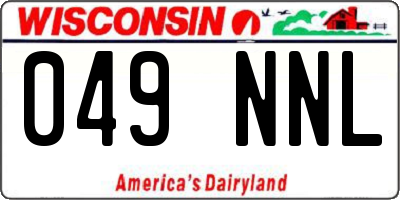 WI license plate 049NNL