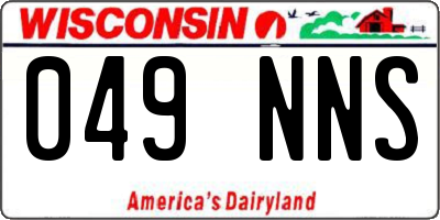 WI license plate 049NNS