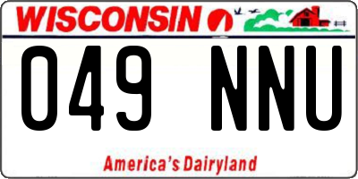 WI license plate 049NNU