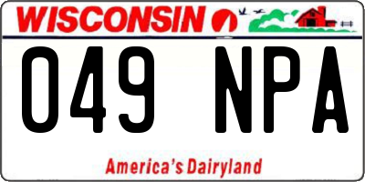 WI license plate 049NPA