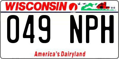 WI license plate 049NPH