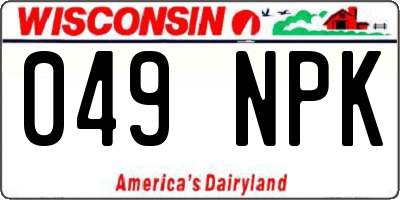WI license plate 049NPK