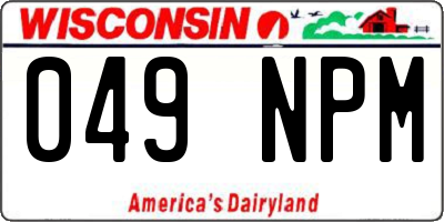 WI license plate 049NPM