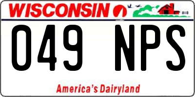 WI license plate 049NPS