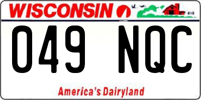 WI license plate 049NQC