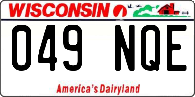 WI license plate 049NQE