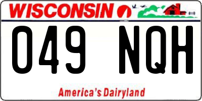 WI license plate 049NQH