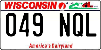 WI license plate 049NQL