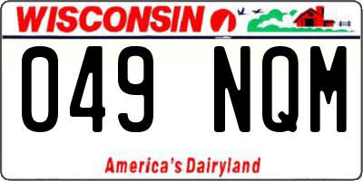 WI license plate 049NQM