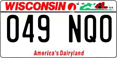 WI license plate 049NQO