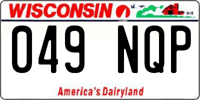 WI license plate 049NQP