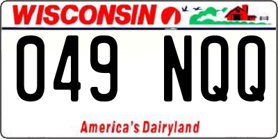 WI license plate 049NQQ