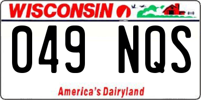 WI license plate 049NQS