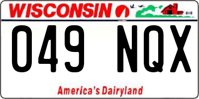WI license plate 049NQX