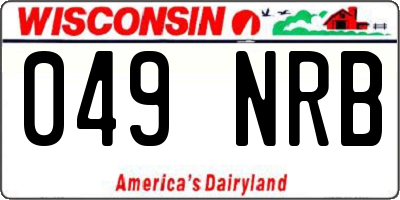 WI license plate 049NRB