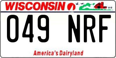 WI license plate 049NRF