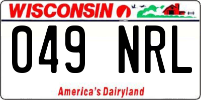 WI license plate 049NRL