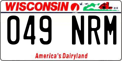 WI license plate 049NRM