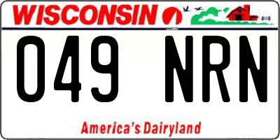 WI license plate 049NRN