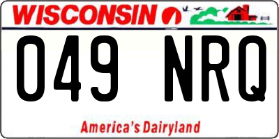 WI license plate 049NRQ
