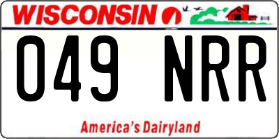 WI license plate 049NRR