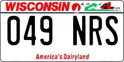 WI license plate 049NRS