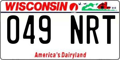 WI license plate 049NRT