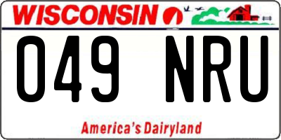WI license plate 049NRU