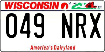 WI license plate 049NRX