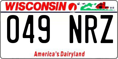 WI license plate 049NRZ
