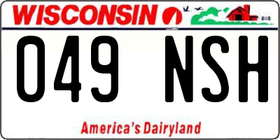 WI license plate 049NSH