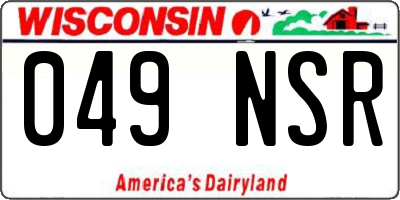 WI license plate 049NSR