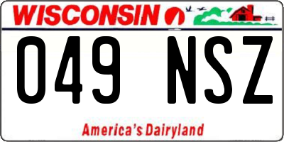WI license plate 049NSZ