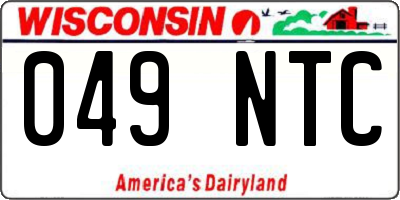 WI license plate 049NTC
