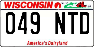 WI license plate 049NTD