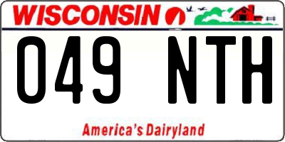 WI license plate 049NTH