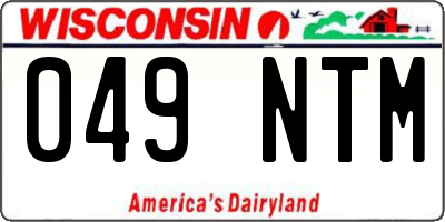 WI license plate 049NTM