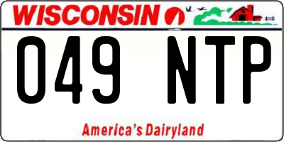 WI license plate 049NTP