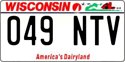 WI license plate 049NTV