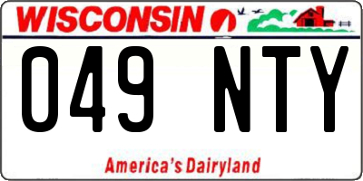 WI license plate 049NTY