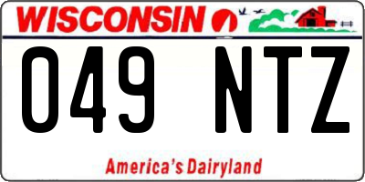 WI license plate 049NTZ