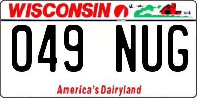WI license plate 049NUG