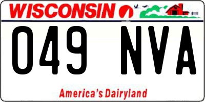 WI license plate 049NVA