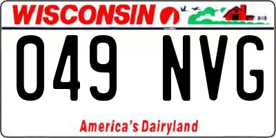 WI license plate 049NVG