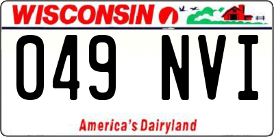 WI license plate 049NVI